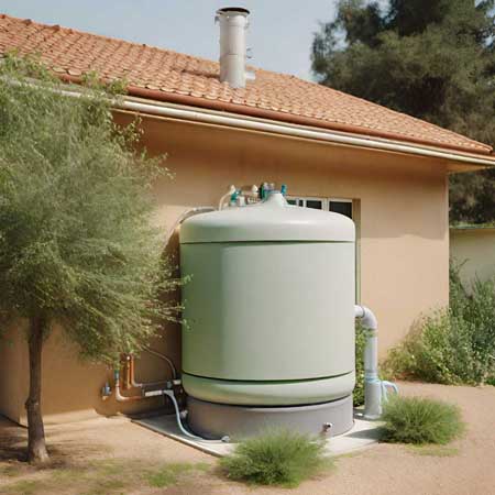 Image d'un réservoir à eau créé par l'IA