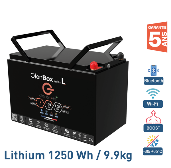 Batterie Lithium LFP 12V 1250Wh Olenbox L OLENERGIES