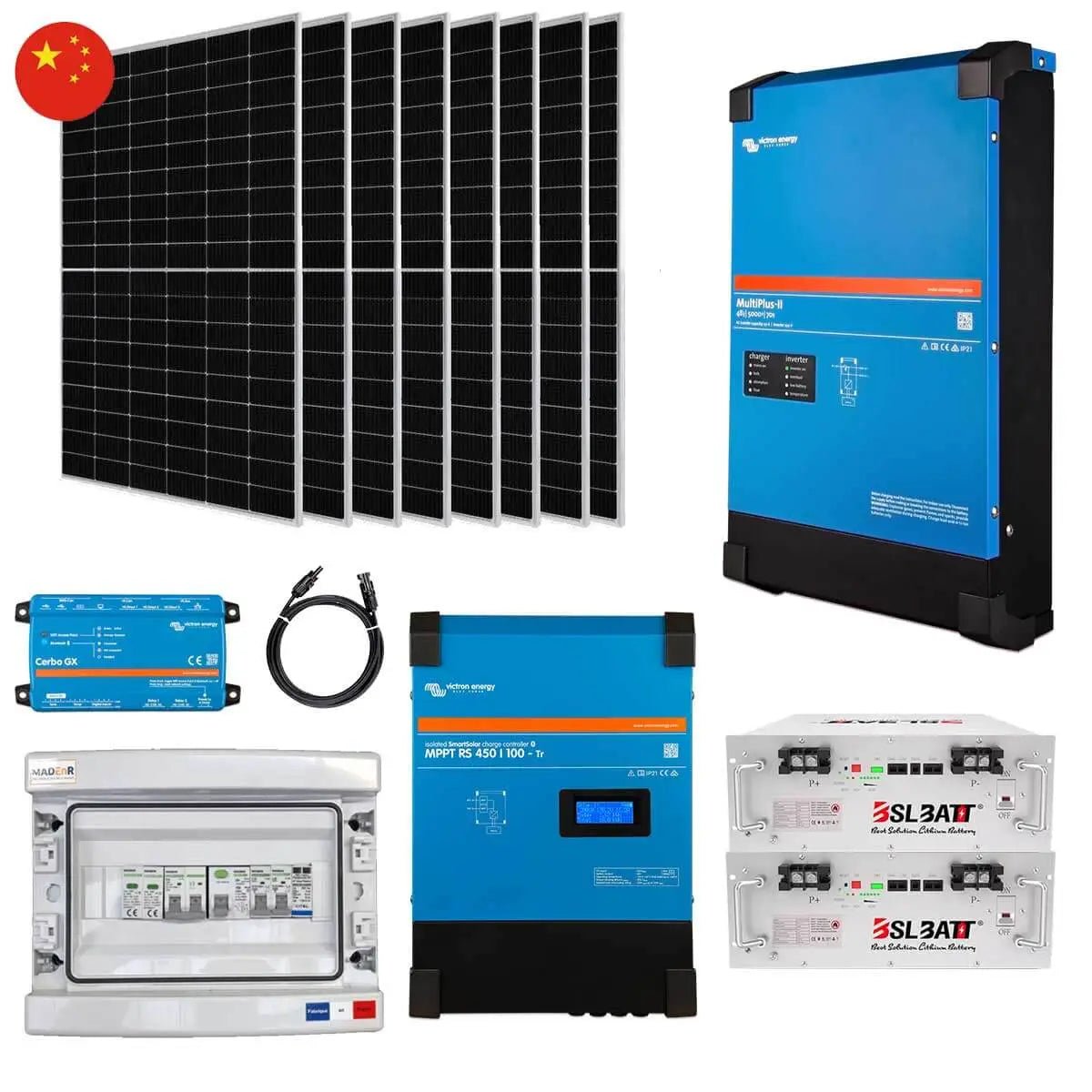 Kit autoconsommation photovoltaïque 3,28kWc 5kVA 230V avec batterie - Pharos Energies