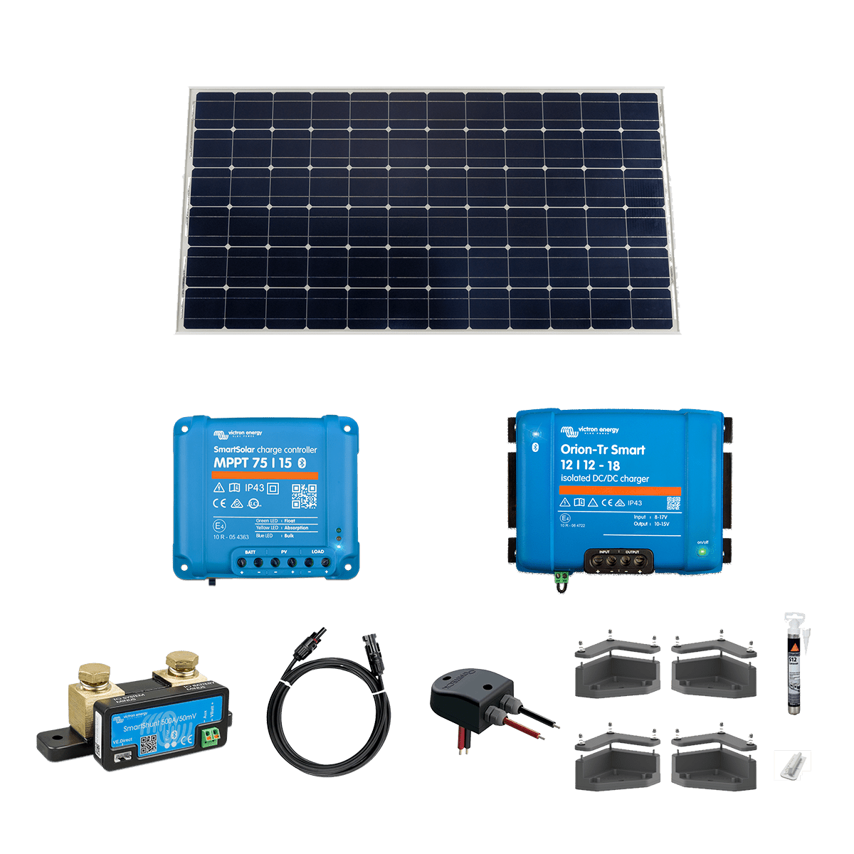 Kit biénergie 12V solaire 175W et charge par alternateur 220W pour véhicule - Pharos Energies